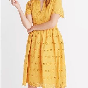 Madewell Scalloped Eyelet Midi Dress